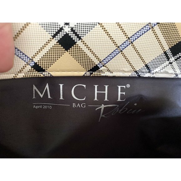 Miche Prima Big Bag Shell Only Robin Plaid Print Faux Leather Retired New in Bag - Picture 5 of 11